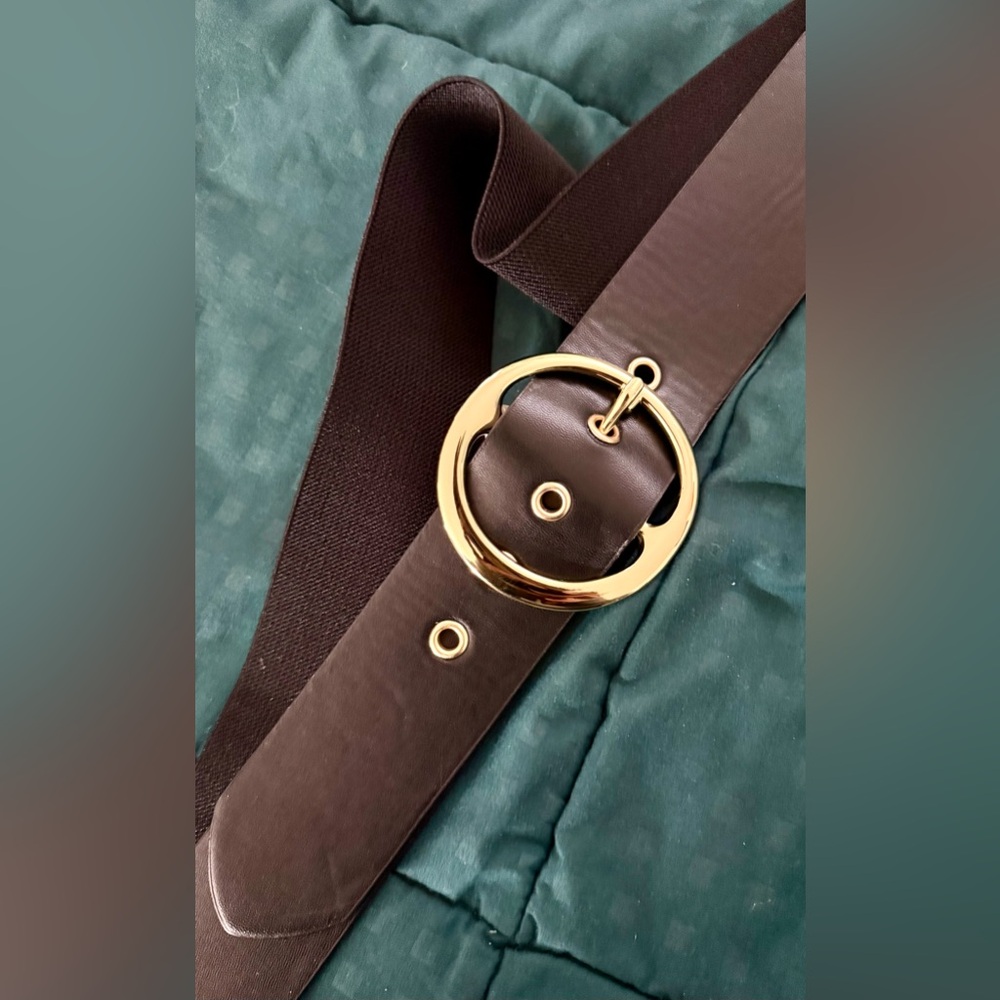 Target Women's Black Belt with Gold Buckle